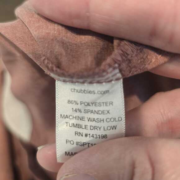 Chubbies Men's Shorts Size L 6" Stretch Dusty Rose Mauve Drawstring Swim Board - Picture 5 of 9